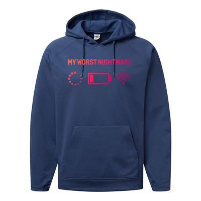 My Worst Nightmare Gift Funny Funny Gift Gamer Great Gift Performance Fleece Hoodie