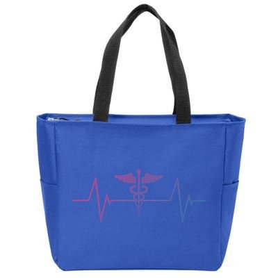 Medical Worker Nurse Heartbeat Gift Zip Tote Bag