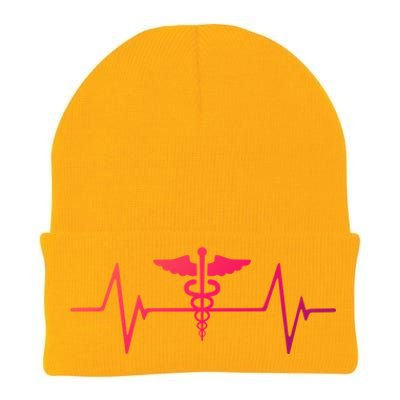 Medical Worker Nurse Heartbeat Gift Knit Cap Winter Beanie