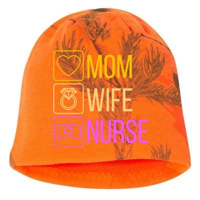 Mom Wife Nurse I Super Nurse Cool Gift Kati - Camo Knit Beanie