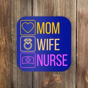 Mom Wife Nurse I Super Nurse Cool Gift Coaster