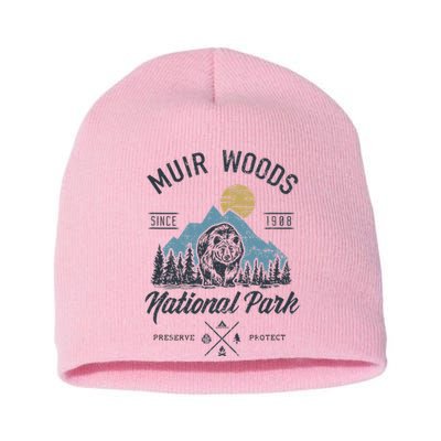 Muir Woods National Park Hiking Camping Short Acrylic Beanie