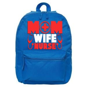 Mom Wife Nurse Graphic S Gift 16 in Basic Backpack