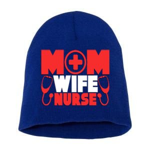 Mom Wife Nurse Graphic S Gift Short Acrylic Beanie