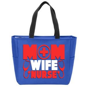 Mom Wife Nurse Graphic S Gift Zip Tote Bag