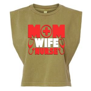 Mom Wife Nurse Graphic S Gift Garment-Dyed Women's Muscle Tee