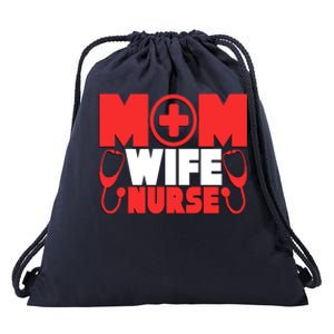 Mom Wife Nurse Graphic S Gift Drawstring Bag