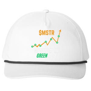 $Mstr We Need More Green Dots Microstrategy Bitcoin Snapback Five-Panel Rope Hat