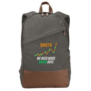 $Mstr We Need More Green Dots Microstrategy Bitcoin Cotton Canvas Backpack