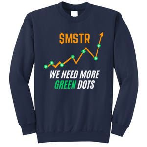 $Mstr We Need More Green Dots Microstrategy Bitcoin Sweatshirt