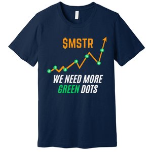 $Mstr We Need More Green Dots Microstrategy Bitcoin Premium T-Shirt