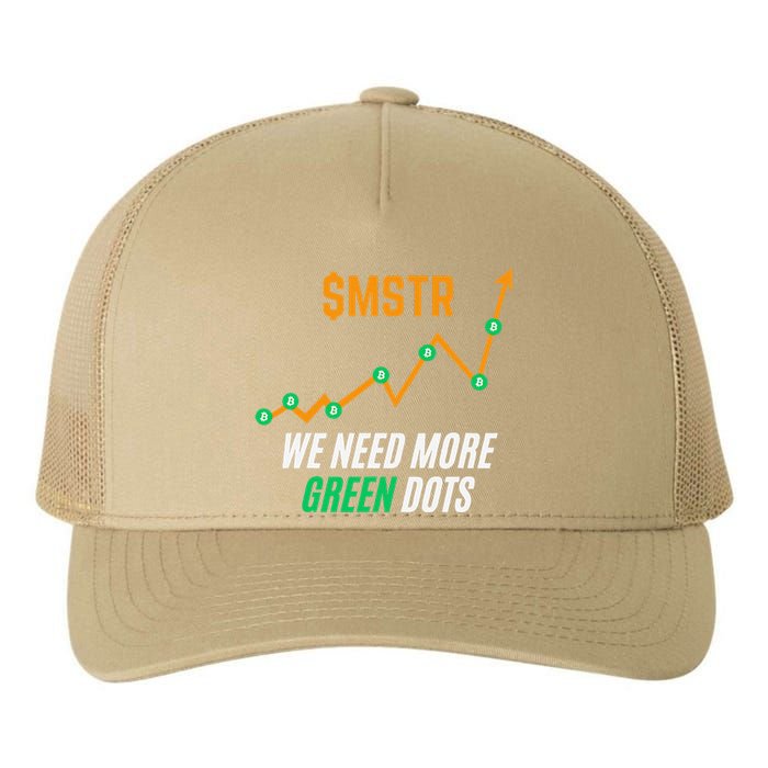 $Mstr We Need More Green Dots Microstrategy Bitcoin Yupoong Adult 5-Panel Trucker Hat