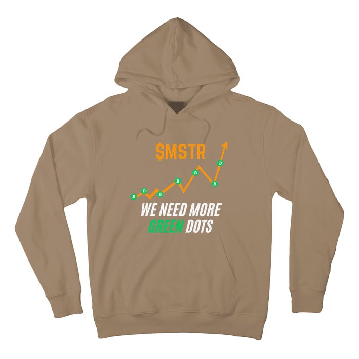 $Mstr We Need More Green Dots Microstrategy Bitcoin Hoodie