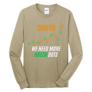 $Mstr We Need More Green Dots Microstrategy Bitcoin Tall Long Sleeve T-Shirt