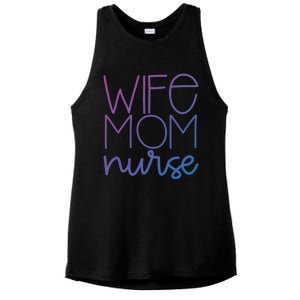 Mom Wife Nurse Hero Tee Gift Ladies PosiCharge Tri-Blend Wicking Tank