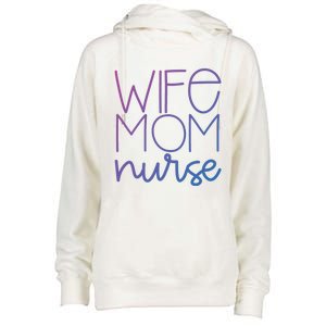 Mom Wife Nurse Hero Tee Gift Womens Funnel Neck Pullover Hood