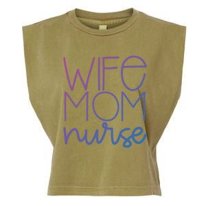 Mom Wife Nurse Hero Tee Gift Garment-Dyed Women's Muscle Tee