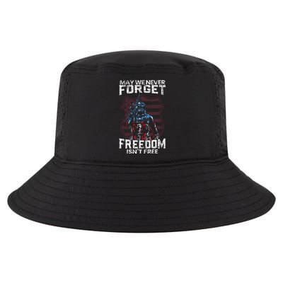 May We Never Forget Freedom Isnt Free Usa Flag Memorial Day Cool Comfort Performance Bucket Hat