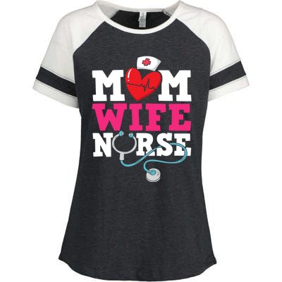 Mom Wife Nurse Gift Enza Ladies Jersey Colorblock Tee