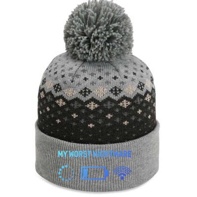 My Worst Nightmare Gift Funny Funny Gift Gamer Great Gift The Baniff Cuffed Pom Beanie