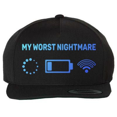 My Worst Nightmare Gift Funny Funny Gift Gamer Great Gift Wool Snapback Cap