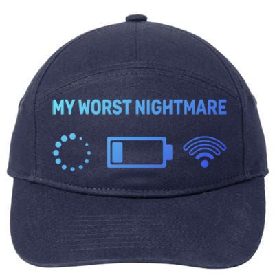 My Worst Nightmare Gift Funny Funny Gift Gamer Great Gift 7-Panel Snapback Hat