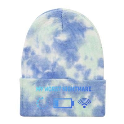 My Worst Nightmare Gift Funny Funny Gift Gamer Great Gift Tie Dye 12in Knit Beanie