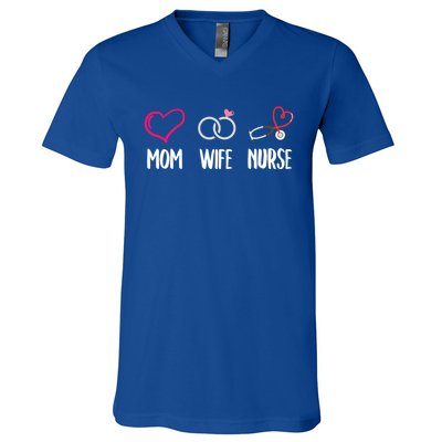 Mom Wife Nurse Gift Cool Gift V-Neck T-Shirt