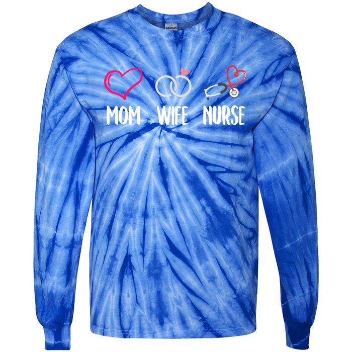 Mom Wife Nurse Gift Cool Gift Tie-Dye Long Sleeve Shirt