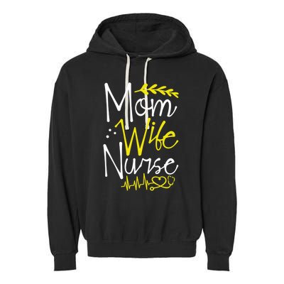 Mom Wife Nurse Gift Garment-Dyed Fleece Hoodie