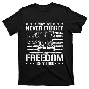 May We Never Forget Freedom Isnt Free Veterans Day T-Shirt