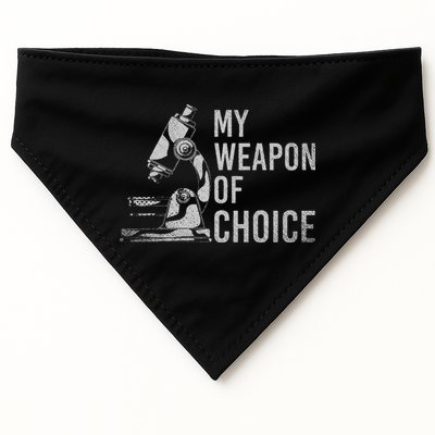 My Weapon Of Choice Funny Tech Medical Laboratory Scientist USA-Made Doggie Bandana