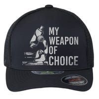My Weapon Of Choice Funny Tech Medical Laboratory Scientist Flexfit Unipanel Trucker Cap