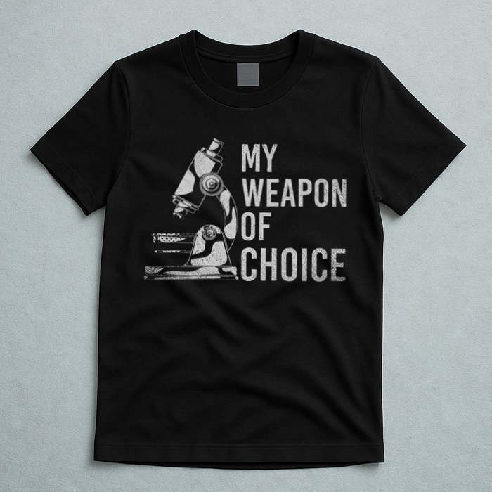 My Weapon Of Choice Funny Tech Medical Laboratory Scientist T-Shirt
