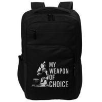 My Weapon Of Choice Funny Tech Medical Laboratory Scientist Impact Tech Backpack