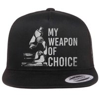 My Weapon Of Choice Funny Tech Medical Laboratory Scientist Flat Bill Trucker Hat