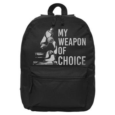 My Weapon Of Choice Funny Tech Medical Laboratory Scientist 16 in Basic Backpack