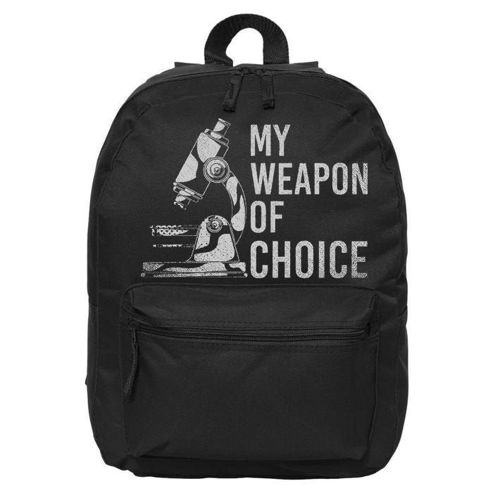 My Weapon Of Choice Funny Tech Medical Laboratory Scientist 16 in Basic Backpack