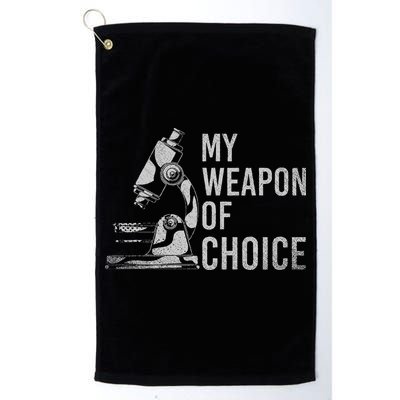 My Weapon Of Choice Funny Tech Medical Laboratory Scientist Golf Towel