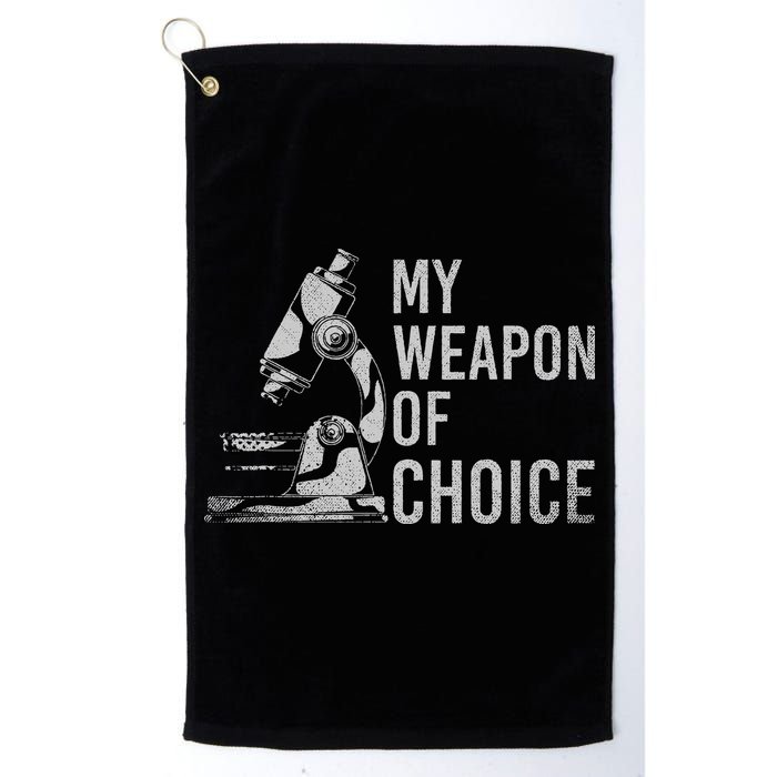 My Weapon Of Choice Funny Tech Medical Laboratory Scientist Golf Towel