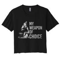 My Weapon Of Choice Funny Tech Medical Laboratory Scientist Crop Top