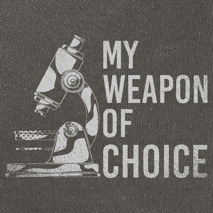 My Weapon Of Choice Funny Tech Medical Laboratory Scientist Cotton Canvas Backpack