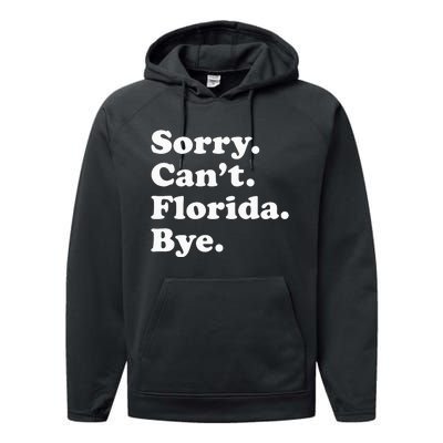 Men Women Or Funny Florida Performance Fleece Hoodie