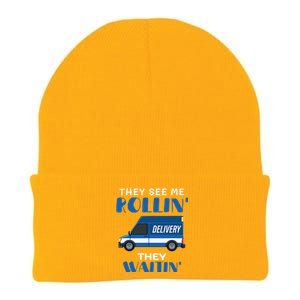 Mail Worker Postman Mailman They See Me Rollin They Waitin Knit Cap Winter Beanie