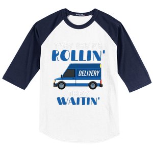 Mail Worker Postman Mailman They See Me Rollin They Waitin Baseball Sleeve Shirt