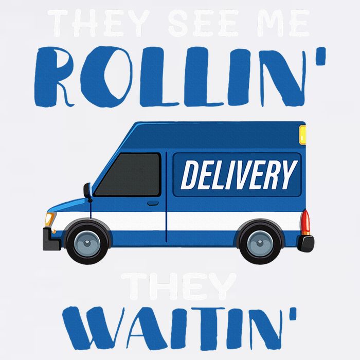 Mail Worker Postman Mailman They See Me Rollin They Waitin Flat Bill Trucker Hat
