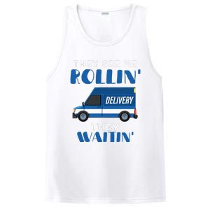 Mail Worker Postman Mailman They See Me Rollin They Waitin PosiCharge Competitor Tank