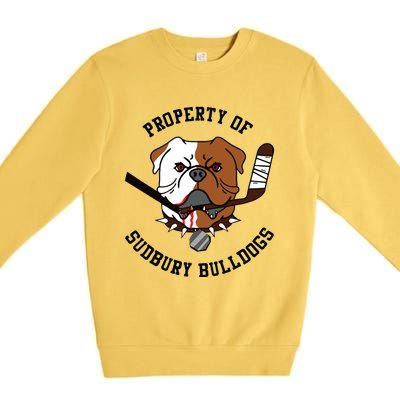 Men Women Property Of Sudbury Bulldog Premium Crewneck Sweatshirt