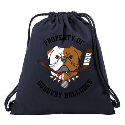 Men Women Property Of Sudbury Bulldog Funny Drawstring Bag