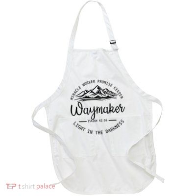 Miracle Worker Promise Keeper Waymaker Religious Christian  Isaiah 42:16 Full-Length Apron With Pockets